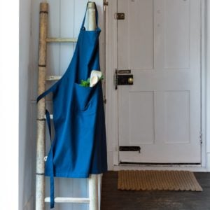 Apron Plain Cotton Indigo Blue
