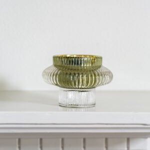 Ribbed Glass Votive