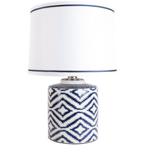 Ceramic Lamp Ikat Blue