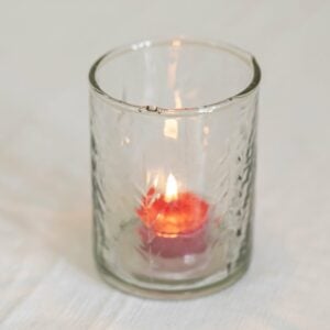 Etched Glass Votive Tall