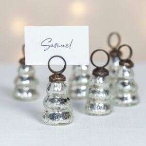 Tree Name Place Holder Silver Bag of 6