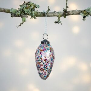 Rainbow Confetti Bauble Cone