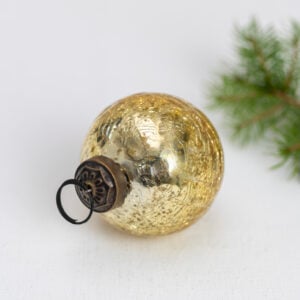 Crackle Gold Bauble Small