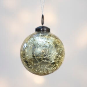 Crackle Gold Bauble Large