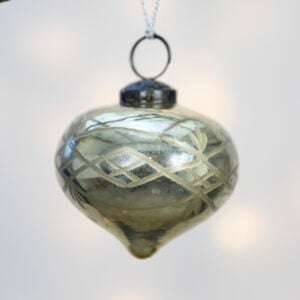 Antique Gold Etched Onion Decoration