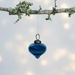 Shiny Blue Onion Bauble