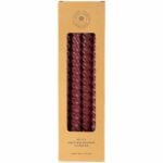 Twisted Dinner Candle Plum