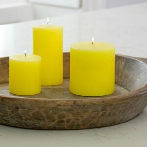 Rustic Pillar Candles Lemon