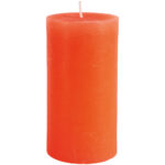 Rustic Pillar Candle Coral 70x130mm