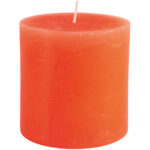 Rustic Pillar Candle Coral 100x100mm