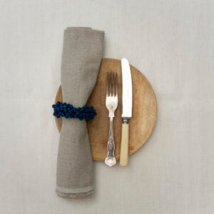 Blue Berry Wooden Napkin Ring
