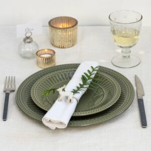 Napkin Rings Antique White Set of 6