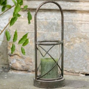Hurricane Lamp With Handle Small