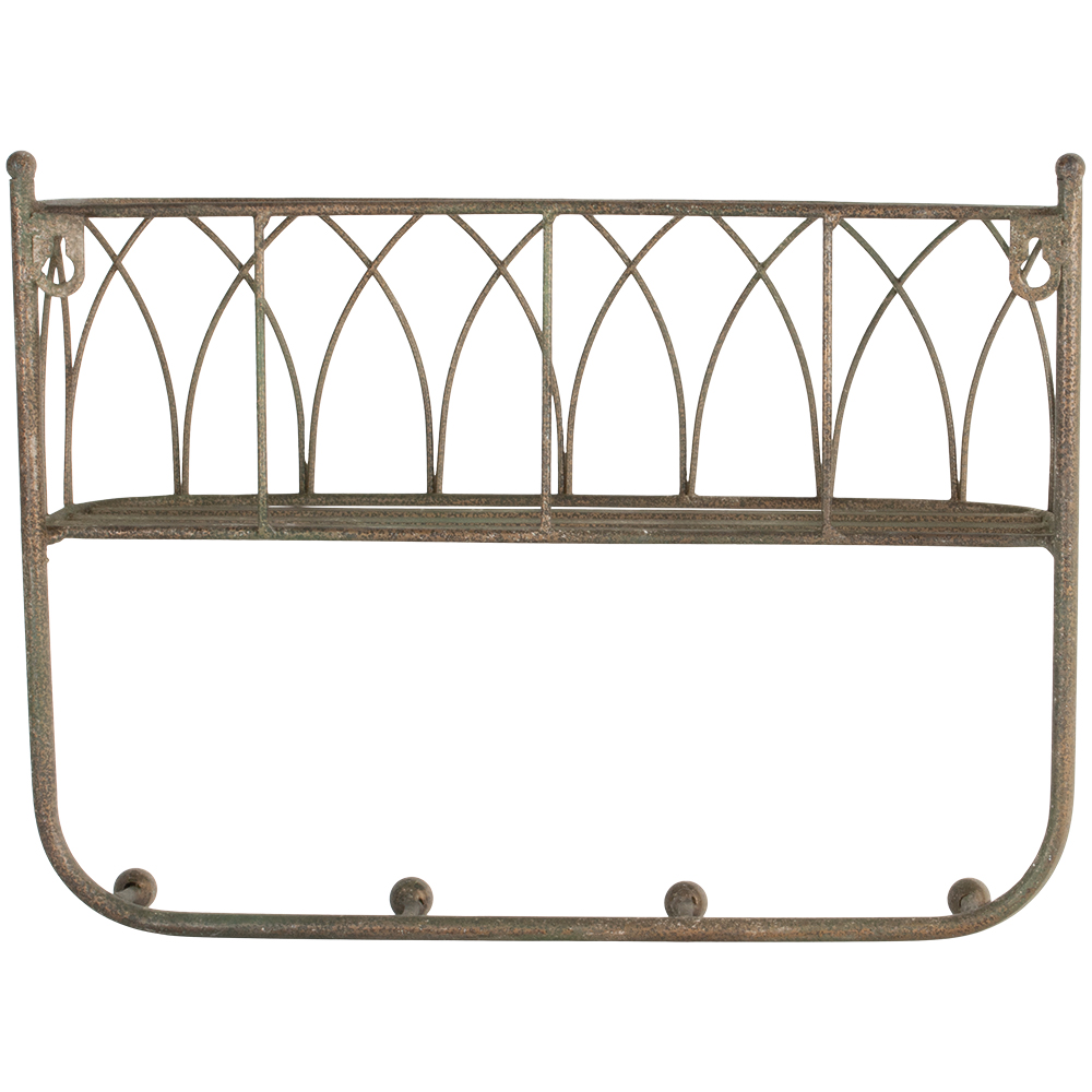 Decorative Shelf With Hooks Small