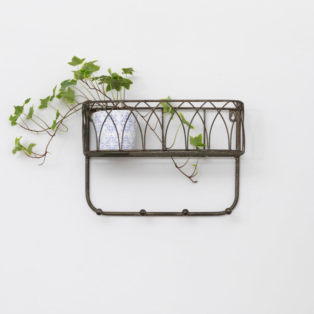 Decorative Shelf With Hooks Small