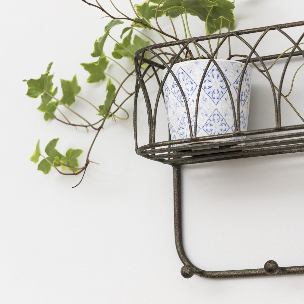 Decorative Shelf With Hooks Small
