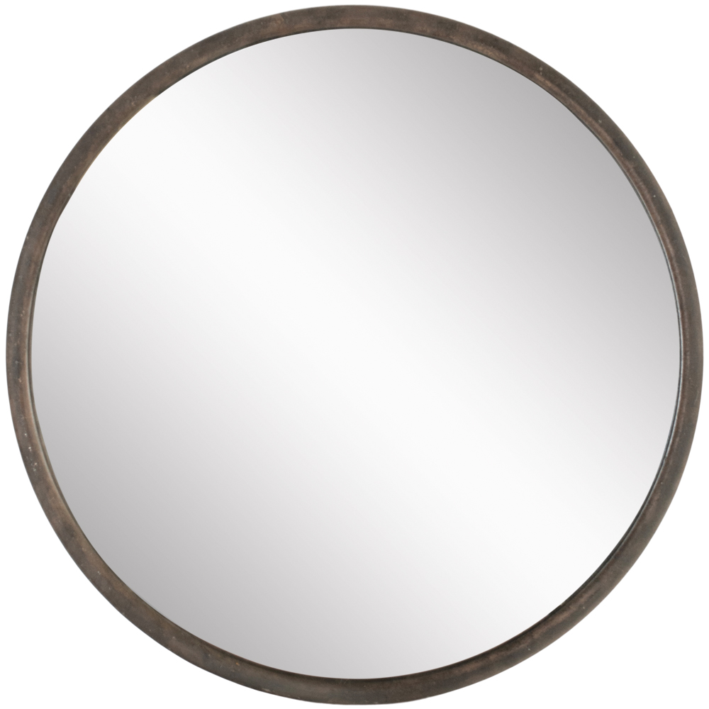 Round Mirror Antique Grey Small