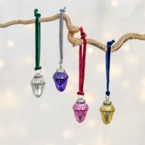 Acorns With Velvet Loops Bag of 8