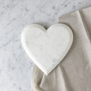 Marble Heart Serving Board