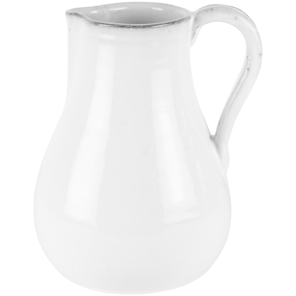 Glazed Jug White Tall