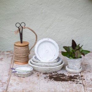 Antiqued Whitestone Saucer
