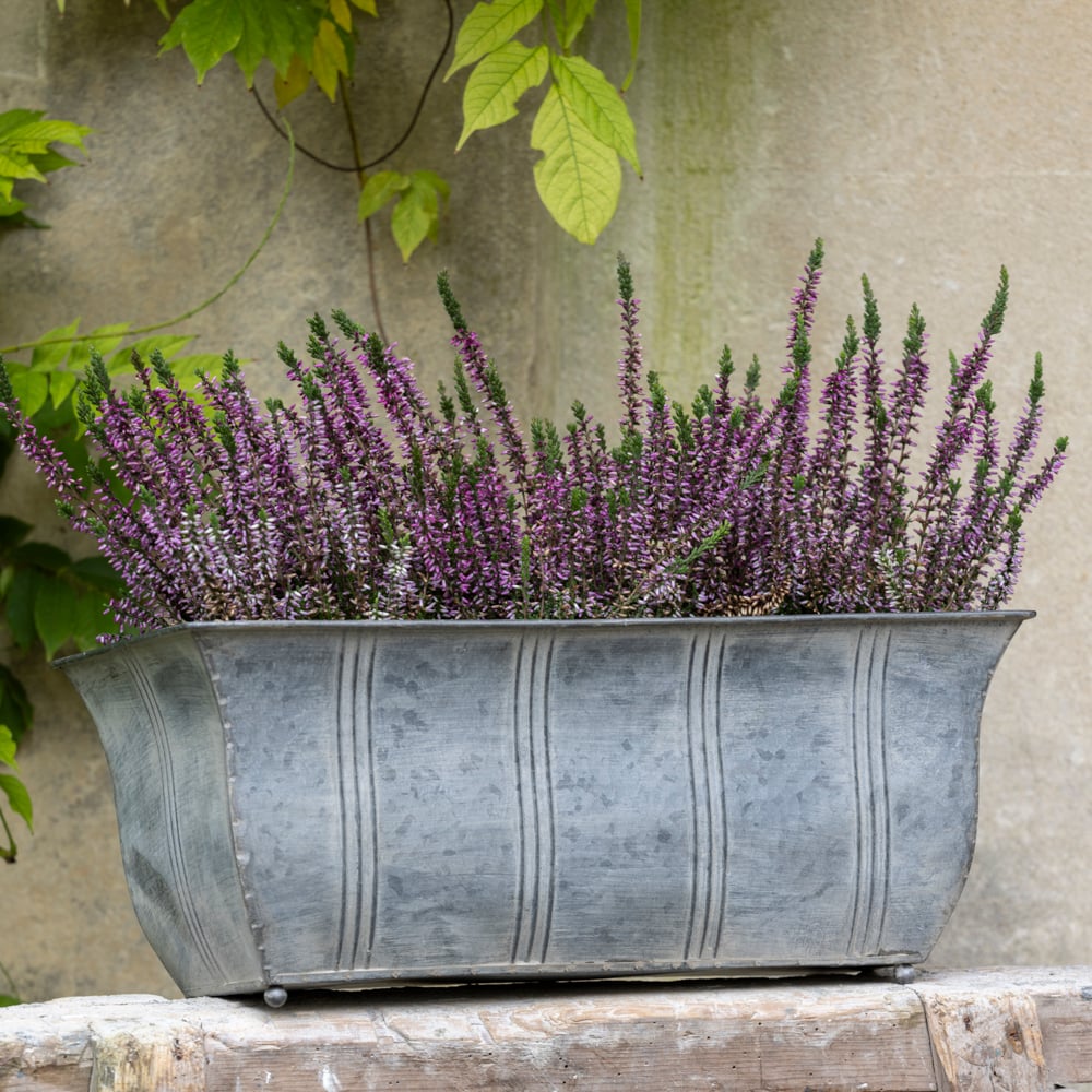 Zinc Ornate Planter With Feet Large