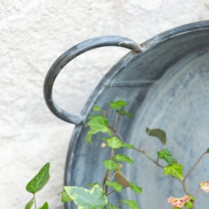 Zinc Round Bowl With Handles Small