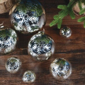 Etched Snowflake Bauble