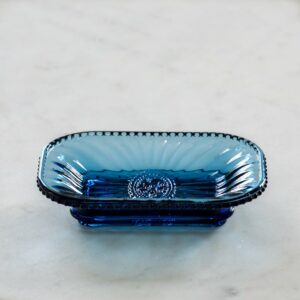 Glass Bijou Soap Dish Pale Blue