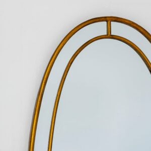 Long Oval Mirror Antique Bronze