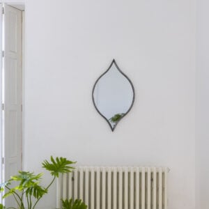 Teardrop Mirror Antique Silver
