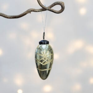 Antique Gold Etched Cone Decoration