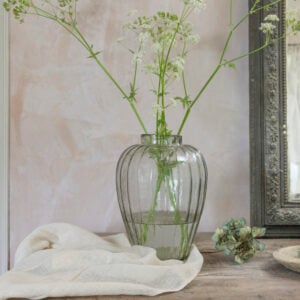 Tall Ribbed Vase