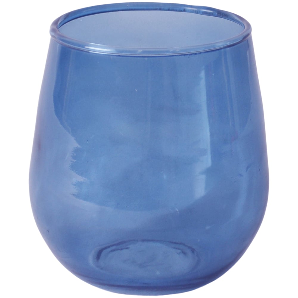 Smoky Blue Water Glass