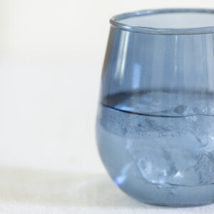Smoky Blue Water Glass