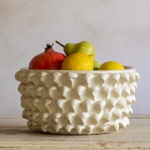 Glazed Bobble Bowl Ivory