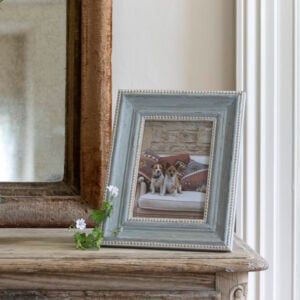 Wooden Photo Frame With Beading Soft Grey 7x5"