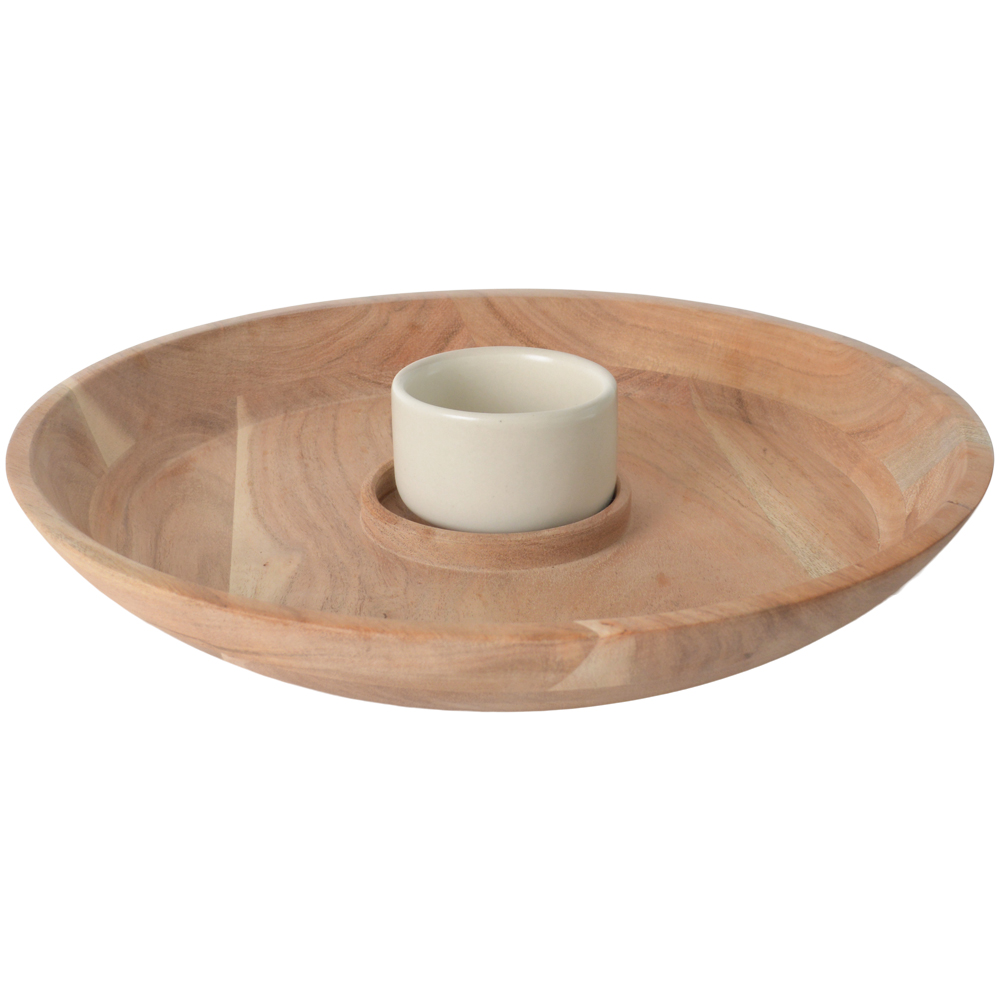 Acacia Chip & Dip Serving Platter