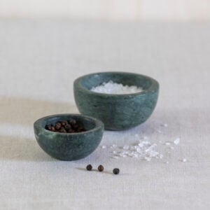 Green Marble Curved Pinch Pot Large