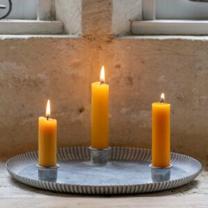 Zinc Trio Dinner Candle Holder