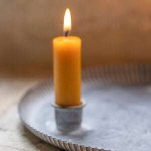 Zinc Trio Dinner Candle Holder