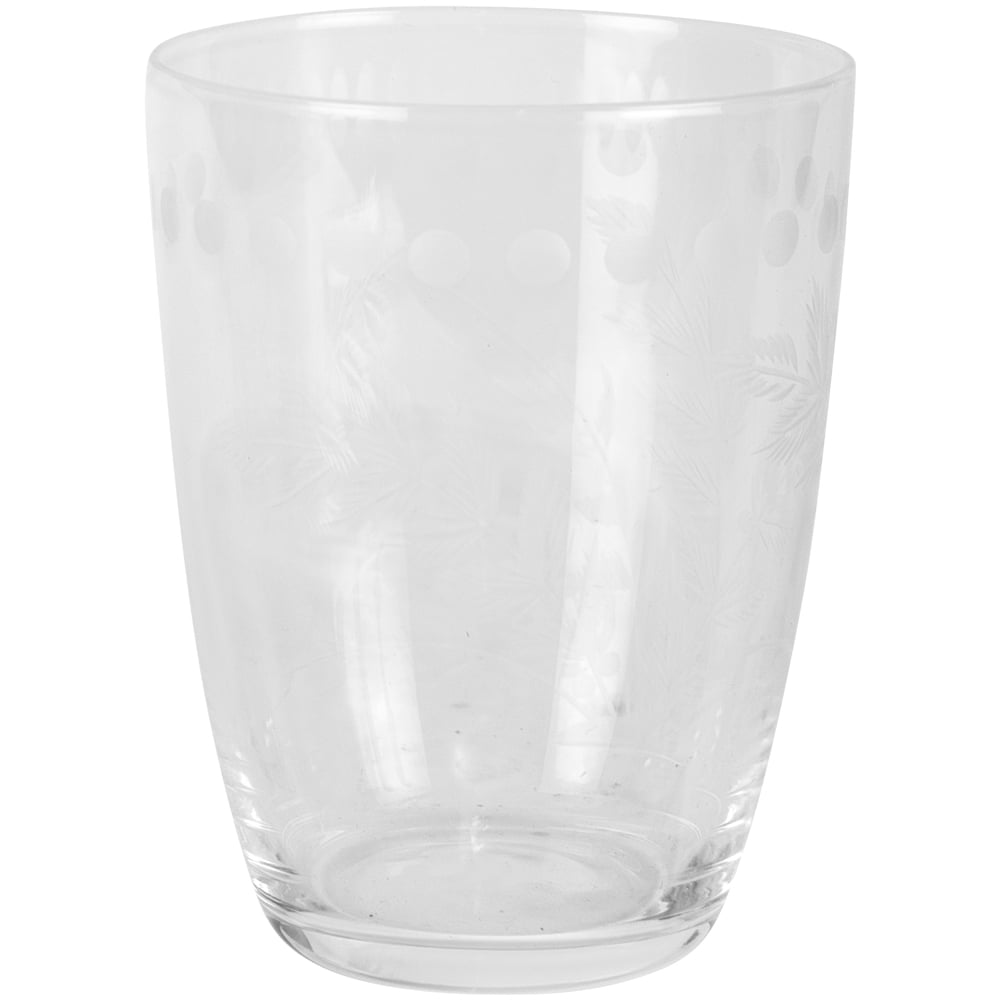 Water Glass Etched Clear