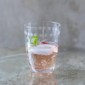 Water Glass Etched Clear