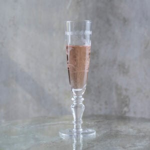 Champagne Flute Etched Clear