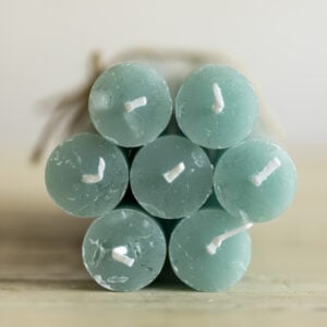 Rustic Dinner Candle Turquoise