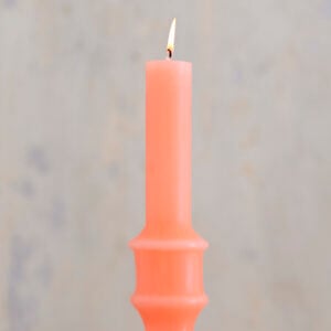 Candlestick Shaped Candle Coral Large