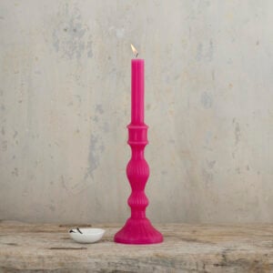 Candlestick Shaped Candle Fuchsia Large