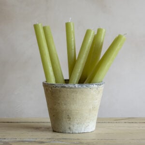 Rustic Dinner Candle Avocado