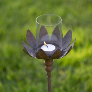 Garden Stake Petals Tealight Holder