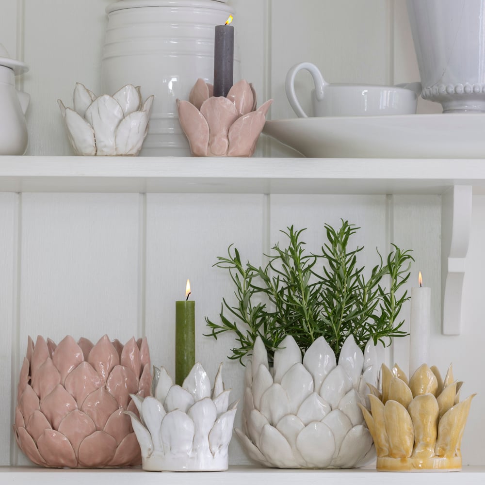 Candle Holder Petals White Medium | Candle Holder Petals Yellow Medium | Candle Holder Petals Blush Small | Planter Petals White | Planter Petals Blush | Candle Holder Petals White Small